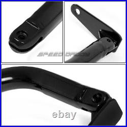 Black 49stainless Steel Chassis Harness Bar+blue 4-pt Strap Buckle Seat Belt