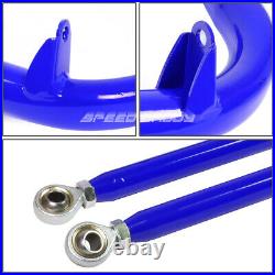 Blue 49stainless Steel Chassis Harness Bar+black 4-pt Strap Buckle Seat Belt