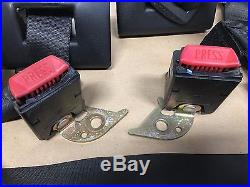 Bmw E34 525i 535i 530i 540i M5 Rear Black Seat Belt Buckle Latch Complete Set