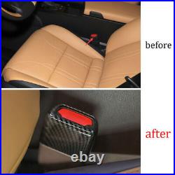 Carbon Fiber Interior Seat Belt Buckle Cover Trim For Lexus ES250 300h 2019-2022 Carbon Fiber Interior Seat Belt Buckle Cover Trim For Lexus ES250 300h 2019-2022