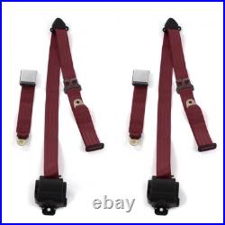 Chevy FS Blazer 1973-91 Airplane 3pt BURG Retract Bucket Seat Belt Kit-2 Be