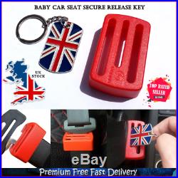 Child Protect Lock Guard Baby Car Seat Secure Release Key Car Seat Belt Buckle