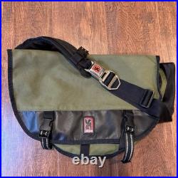 Chrome Industries Messenger Bag Green Mini Metro Seat Belt Flap City 19x13x7