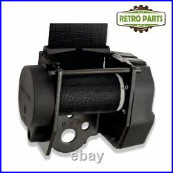 Classic Car Inertia Seat Belt Rear 4 Fixing Points 32cm Buckle Black R264P