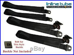 Deluxe Front Shoulder Lap Seat Belt Set 4 panel web 66-68 All Models NO BUCKLE