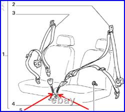 FIAT Duna Elba Mille Uno Pair Seat Belt Buckle Strap Mount 182154680