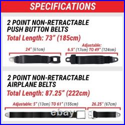 Ford Truck 1980 1986 F150 Standard 3pt BURG Bench Seat Belt Kit 3 Belts