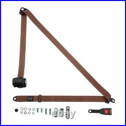 Front Automatic Inertia Seat Belt For Classic Car with 15cm Buckle Black