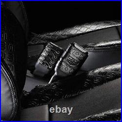 Garson D. A. D DAD HA560 Seat Belt Buckle Cover Black Leather Boots Design 2pcs