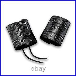 Garson D. A. D DAD HA560 Seat Belt Buckle Cover Black Leather Boots Design 2pcs