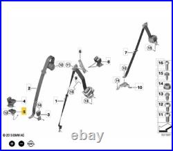 Genuine BMW X5 G05 & X7 G07 Rear Centre 2nd Row Seat Belt Buckle 72117435680 OEM