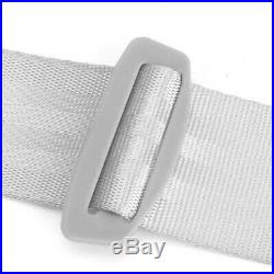 Gray 2 Sets Car Front Seat Belt Buckle Kits Automatic Retractable Safety Straps