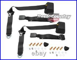 Inertia Seat Belt Top Rear Parcel Shelf Mount PAIR HQ HJ HX HZ Adj Webb Buckle