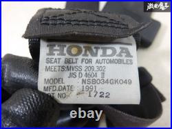 JDM Honda Integra DA5 1991 Genuine Seat Belt Buckle Catches 3pc Set 5cm Width