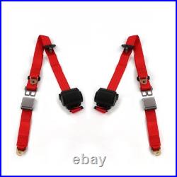 JP Wrangler/TJ 1997 2006 Airplane 3pt Red Retract Bucket Seat Belt Kit-2 Be