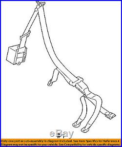 MITSUBISHI OEM Rear Seat Belt-Belt & Buckle Retractor Right 7000B587
