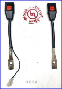 Mazda Rx 7 Series 5 FC 1989 1991 Seat Belt Buckle Clip Latch Black Pair