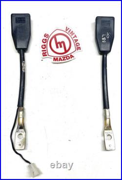 Mazda Rx 7 Series 5 FC 1989 1991 Seat Belt Buckle Clip Latch Black Pair