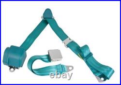 Mustang 3-Point Seat Belt Set withBuckle TURQUOISE 1965 66 67 68 69 70 71 72 73