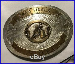 NARA Finals Rodeo trophy Belt buckle 1st Place Barrel Racing Horse Western Belt