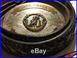 NARA Finals Rodeo trophy Belt buckle 1st Place Barrel Racing Horse Western Belt