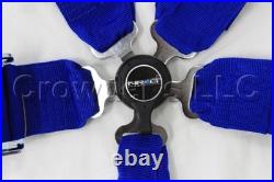 NEW NRG 6 Point 3 Inch Seat Belt Racing Harness with Steel Cam Lock Buckle Blue