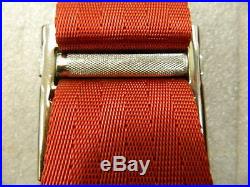 NOS 1962 Corvette CS5000 Seat Belt buckle with 6 Row Red webbing and tongue GM