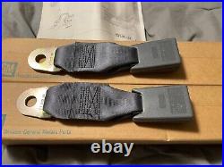 NOS IROC Camaro Firebird Medium Dark Gray Rear Seat Belt Buckle Set 82-92 NEW GM NOS IROC Camaro Firebird Medium Dark Gray Rear Seat Belt Buckle Set 82-92 NEW GM