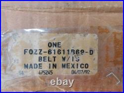 NOS OEM Ford 1990 1991 1992 Mustang Grey Rear Seat Belt Retractor Buckle