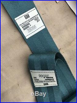 Nos 1967 Gm Rear Seat Belt Standard Turquoise Lap Buckle 67 Impala