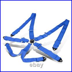 Nrg Innovations Sbh-6pcbl 6-point Cam Lock Buckle Racing Seat Belt Harness Blue