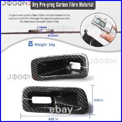 Pair Real Carbon Fiber Seat Belt Buckle Base Cover For Corvette C8 Z06 Z51 2020+