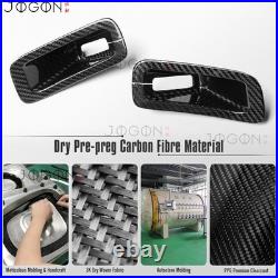 Pair Real Carbon Fiber Seat Belt Buckle Base Cover For Corvette C8 Z06 Z51 2020+
