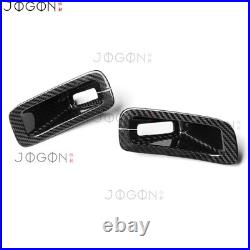 Pair Real Carbon Fiber Seat Belt Buckle Base Cover For Corvette C8 Z06 Z51 2020+