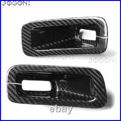 Pair Real Carbon Fiber Seat Belt Buckle Base Cover For Corvette C8 Z06 Z51 2020+