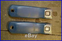 Pair of Original 1970-71 Corvette Deluxe Seat Belt Buckle Clips Dark Blue