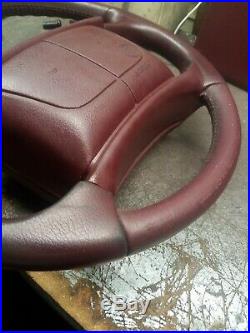 Private list steering wheel, front floor mats, 1 seat belt buckle burgundy RMW