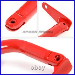 Red 49stainless Steel Chassis Harness Bar+black 4-pt Strap Buckle Seat Belt