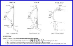 Retractable Lap Sash Seat Belt 90/90 on Pillar 150-610 mm Adjustable Web Buckle Retractable Lap Sash Seat Belt 90/90 on Pillar 150-610 mm Adjustable Web Buckle