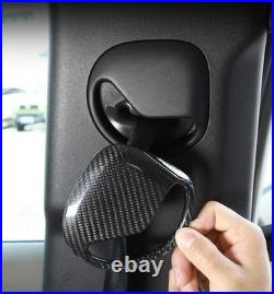 Seat Belt Buckle Adjust Cover Trim For Defender 110 2020-2023 Dry Carbon Fiber