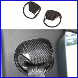 Seat Belt Buckle Adjust Cover Trim For Defender 110 2020-2023 Dry Carbon Fiber