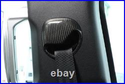 Seat Belt Buckle Adjust Cover Trim For Defender 110 2020-2023 Dry Carbon Fiber Seat Belt Buckle Adjust Cover Trim For Defender 110 2020-2023 Dry Carbon Fiber