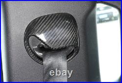 Seat Belt Buckle Adjust Cover Trim For Defender 110 2020-2023 Dry Carbon Fiber