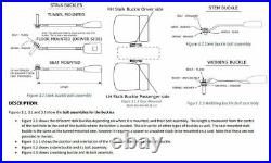 Seat Belt Retractable Lap Sash 90/90 On Pillar Adjustable Web Buckle 2.6m Length