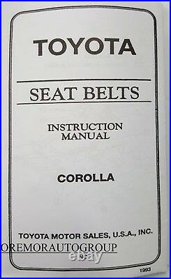 TOYOTA OEM 96-97 Corolla Front Seat Belt-Buckle Left 7324002012B0