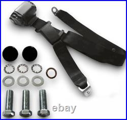 Three-point Rear Seat Belt 50cm Buckle Black for Porsche 911