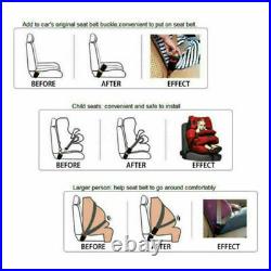 Universal 2pcs Car Safety Seat Belt Buckle Extension Alarm Stopper Extender Clip