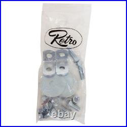 Universal 4 Point Harness Seat Belt with Chrome Push Button Buckle Black