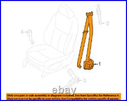 Used Front Right Seat Belt Front fits 2014 Infiniti Q50 bucket passenger retrac