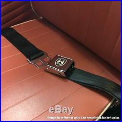VW Volkswagen Wolfsburg Black Lap Seat Belt Buckle fits Bug Bus Ghia Set of Four